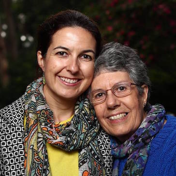 Rachel Golding and her mum