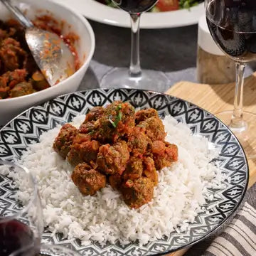 Moroccan Meatballs in Tomato Charmoula Sauce