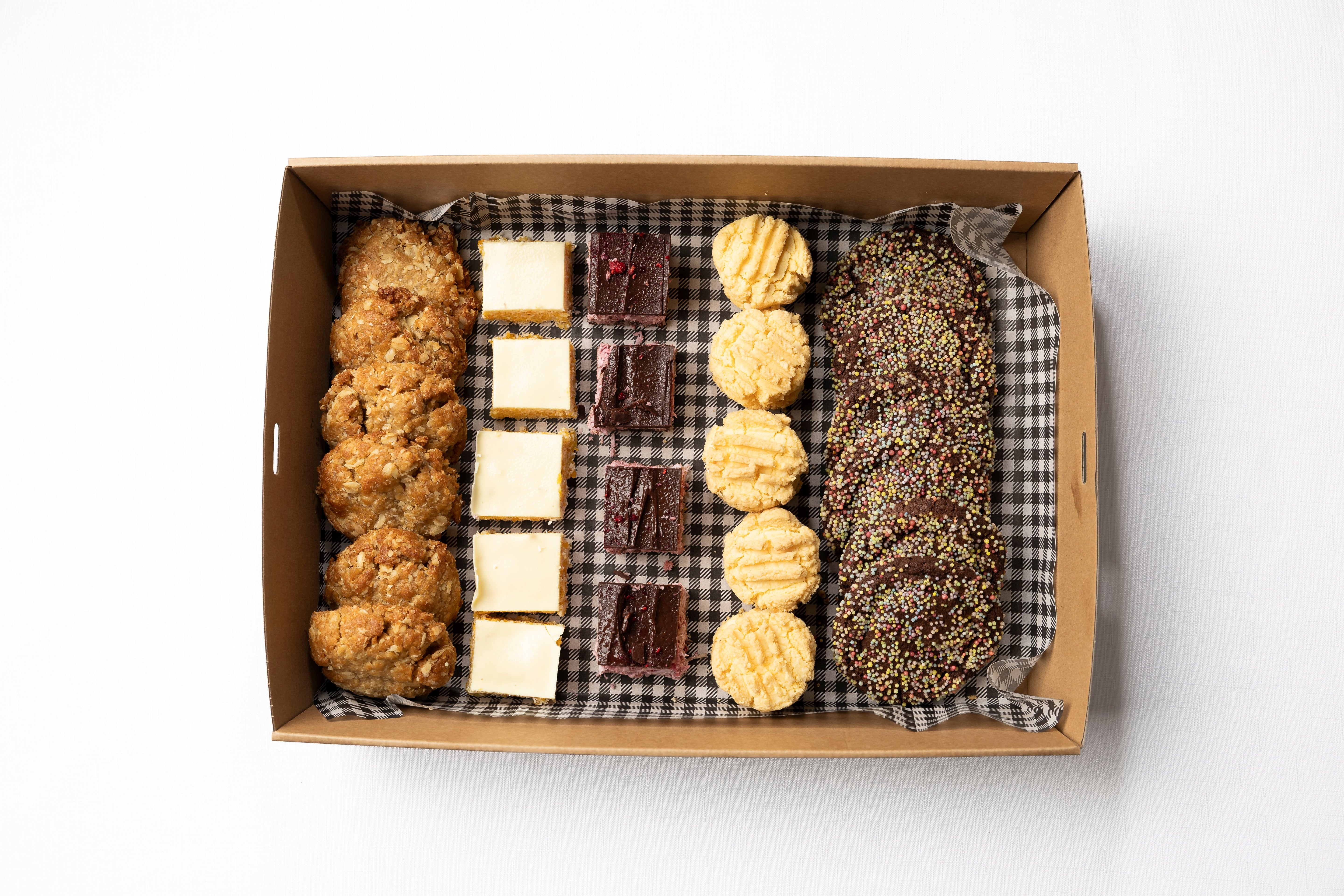 A box of 26 delicious housemade sweet treats