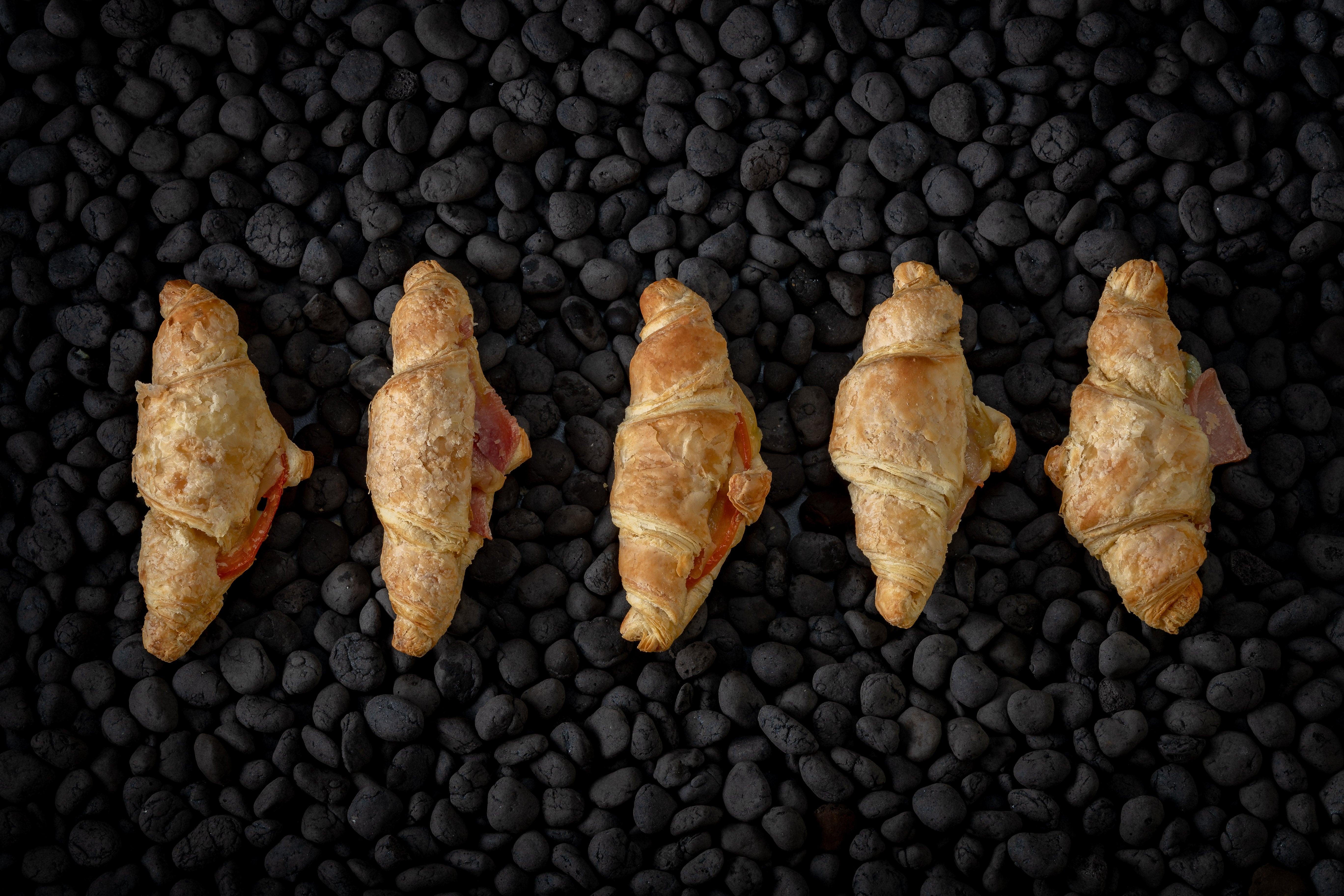 Petite filled savoury croissant