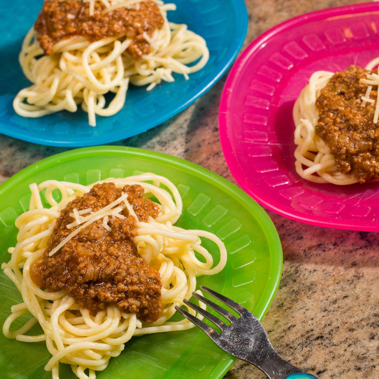 ready made home delivery meals featuring bolognese sauce on pasta