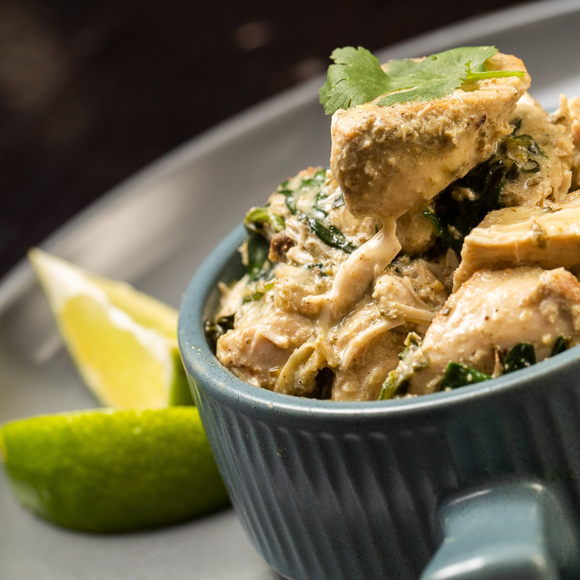 Zesty Thai Chicken served in a bowl